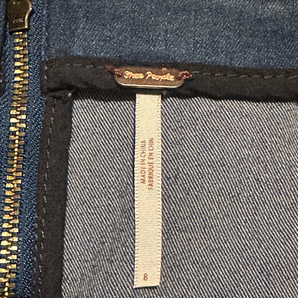 NWT FREE PEOPLE NAUTILUS BLUE DENIM FEMME SKIRT 8 - Picture 6 of 12